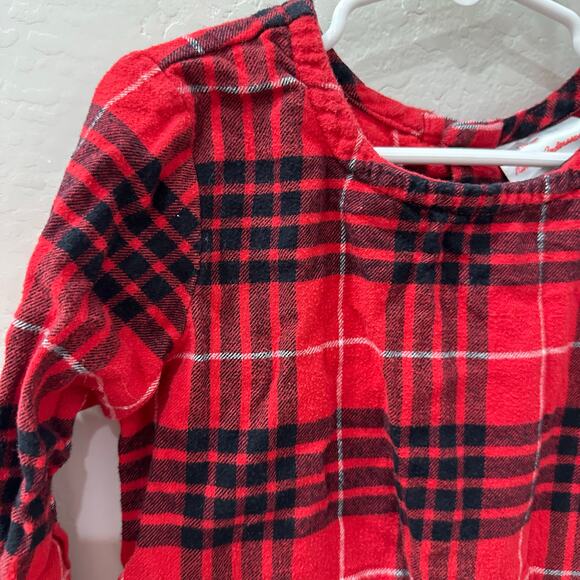 Hanna Andersson Red Festive Plaid Flannel Dress - Picture 3 of 9